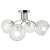 Plafon chromowany szklany 4-punktowy 8084/4 z serii ELBA - Lampy Elem